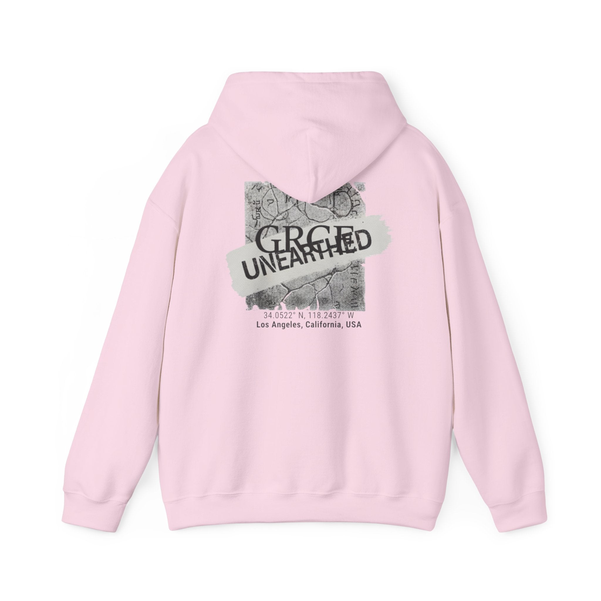 GRCE Unearthed Hoodie — Los Angeles Coordinates Graphic Sweatshirt