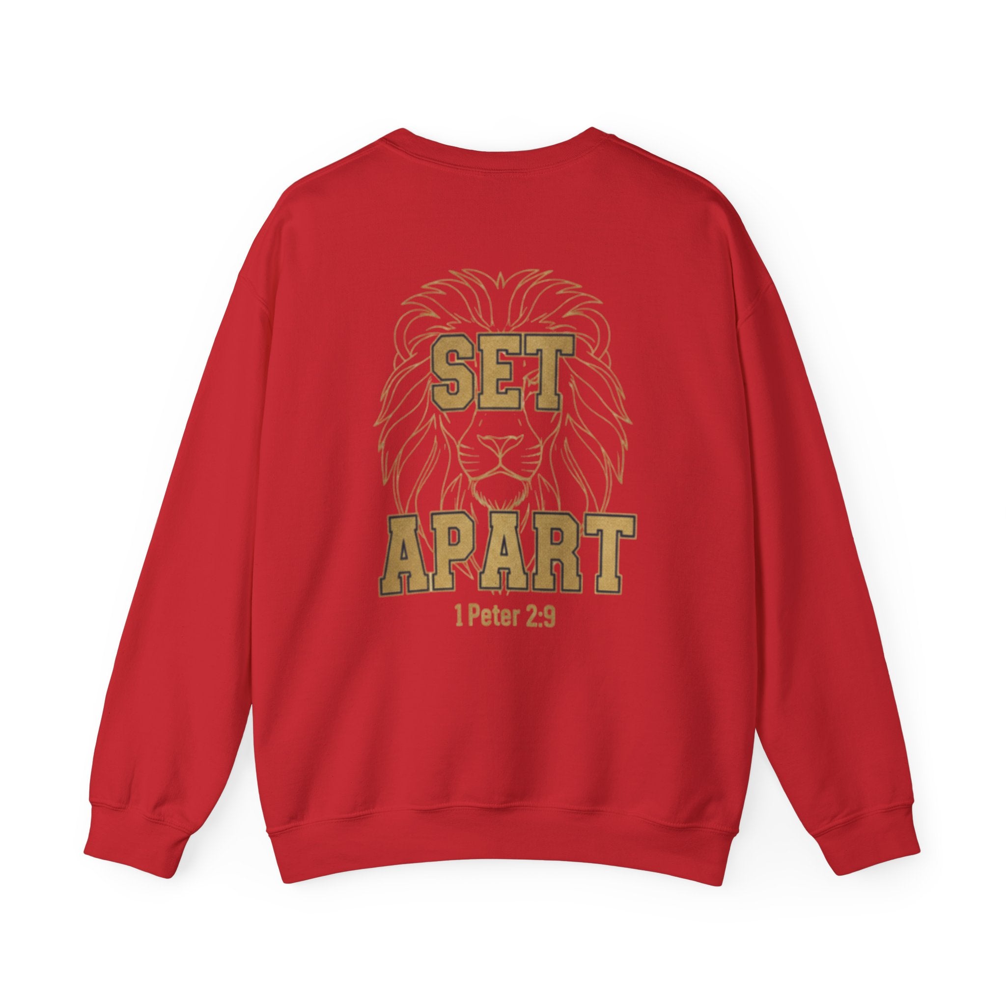 Set Apart Lion Sweatshirt — "Built Different" Christian Crewneck (1 Peter 2:9)
