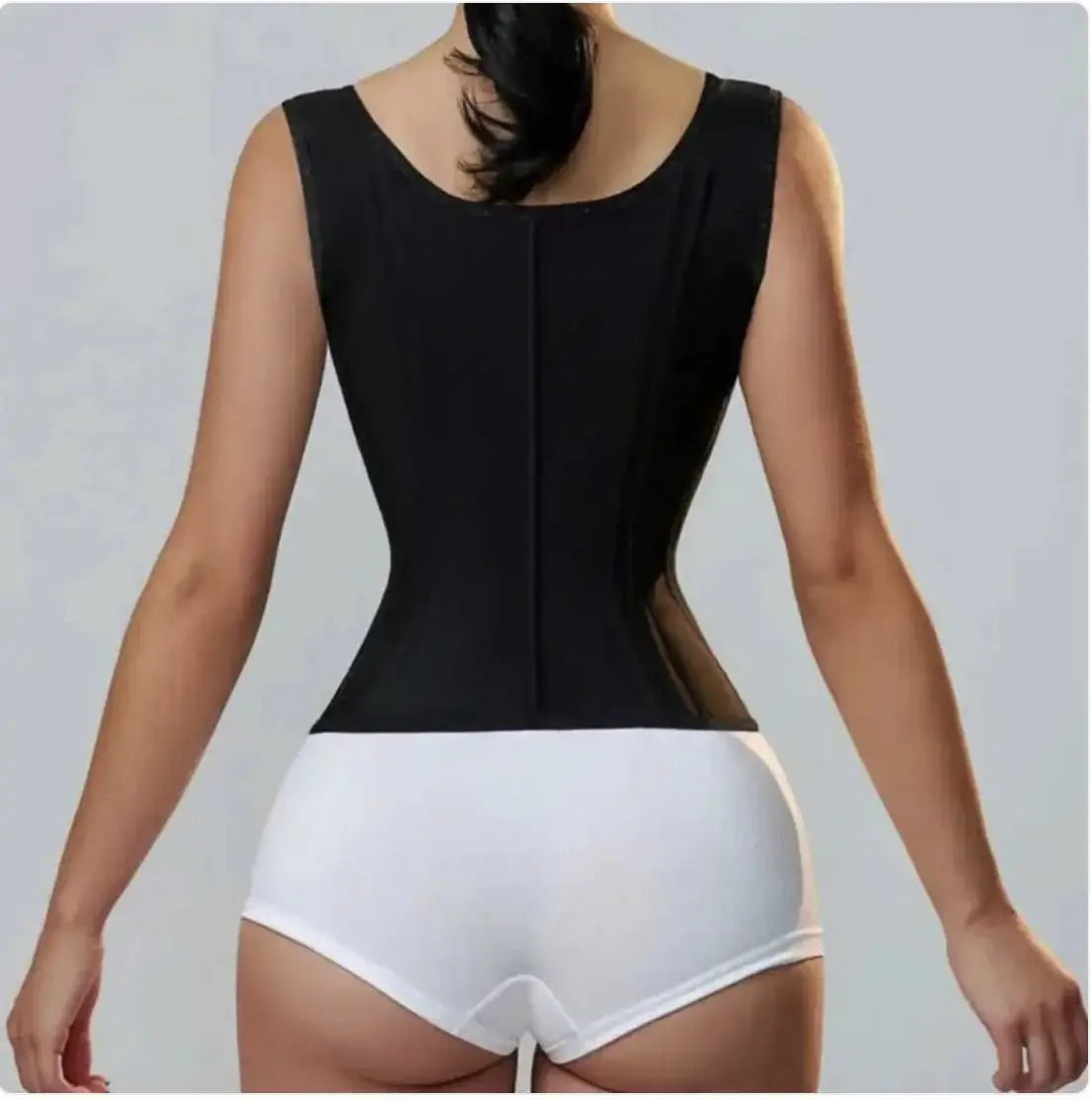 Retro Zipper Front Shapewear Top