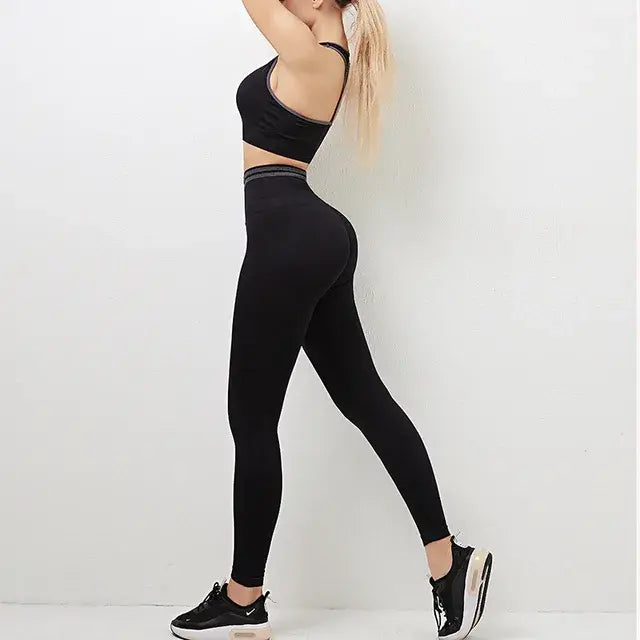 Seamless Yoga Sets Sports Fitness High Waist