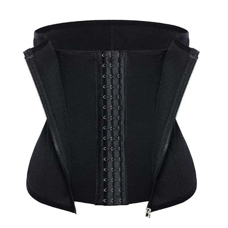 Hot-selling zipper three-breasted belt neoprene corset body burst SWEAT fitness postpartum body girdle