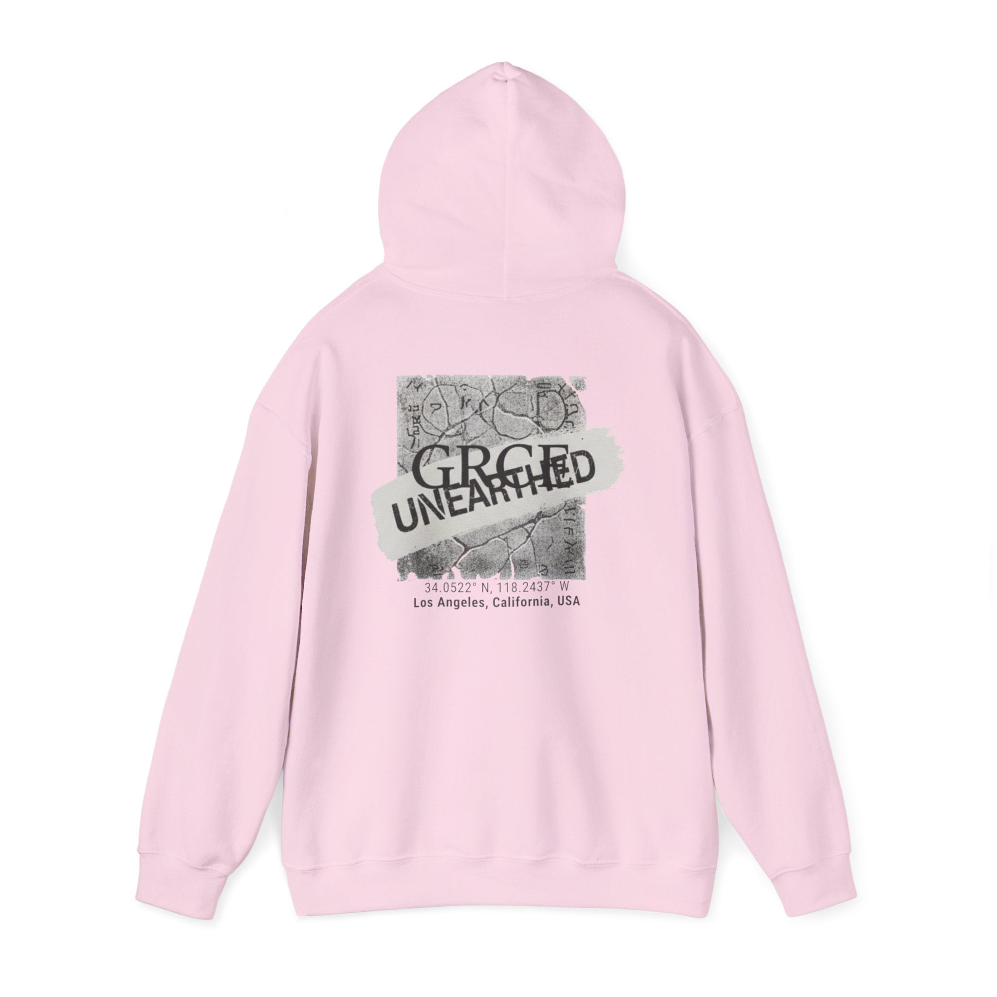 GRCE Unearthed Hoodie — Los Angeles Coordinates Graphic Sweatshirt