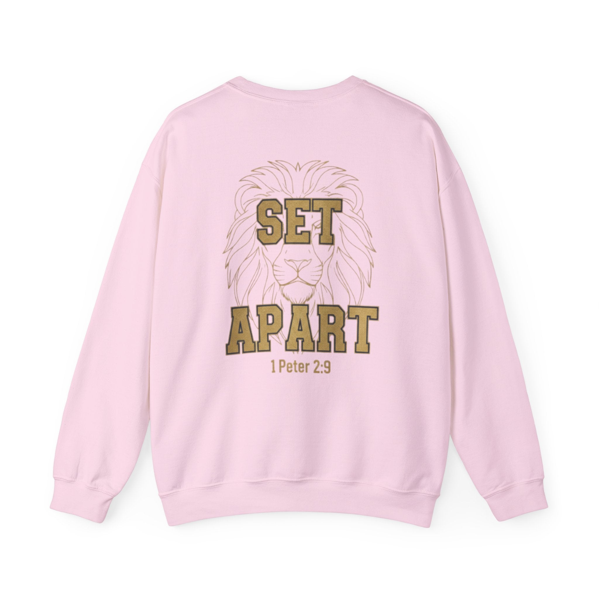 Set Apart Lion Sweatshirt — "Built Different" Christian Crewneck (1 Peter 2:9)