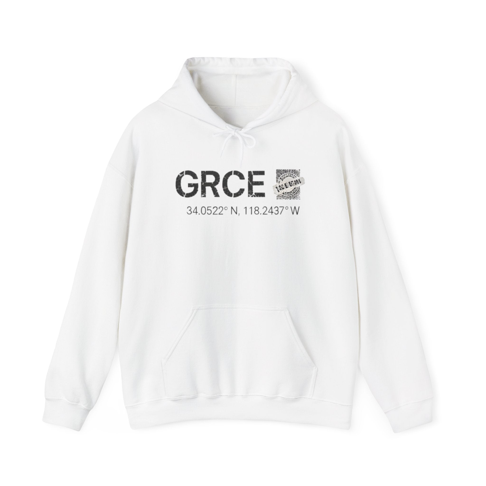 GRCE Unearthed Hoodie — Los Angeles Coordinates Graphic Sweatshirt