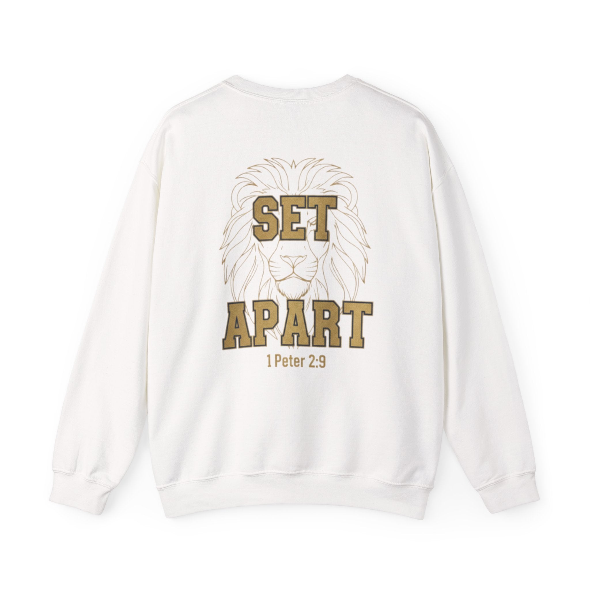Set Apart Lion Sweatshirt — "Built Different" Christian Crewneck (1 Peter 2:9)