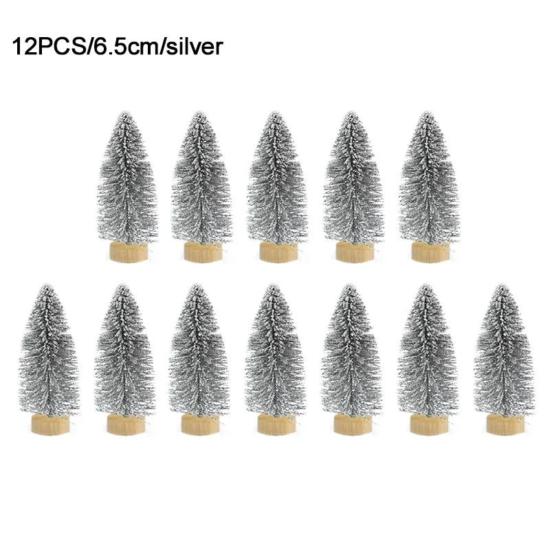 12pcs Mini Christmas Pine Tree