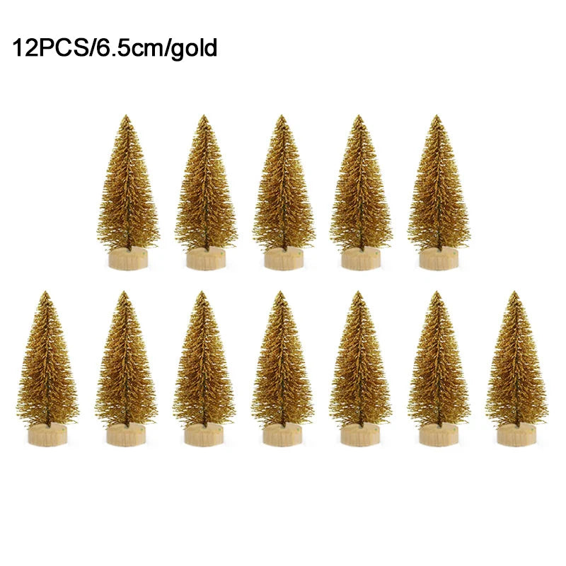 12pcs Mini Christmas Pine Tree