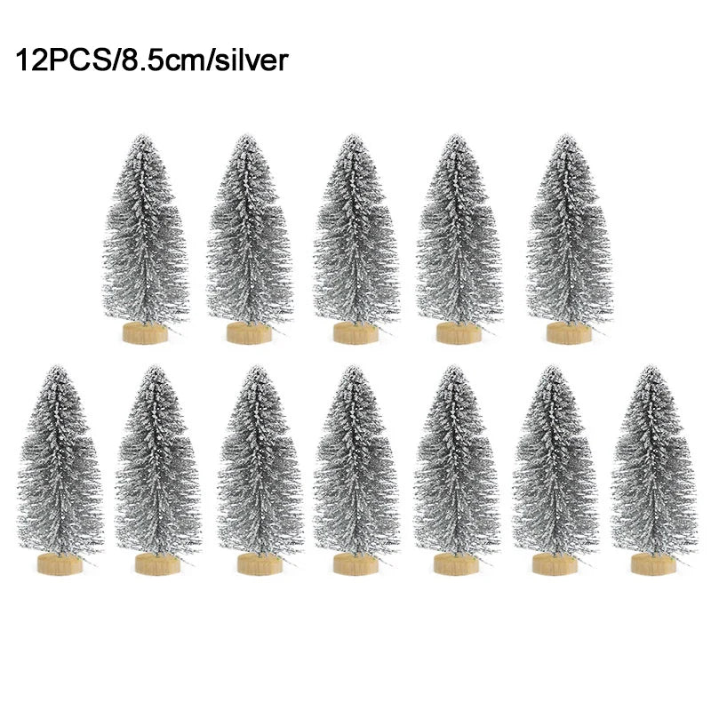 12pcs Mini Christmas Pine Tree