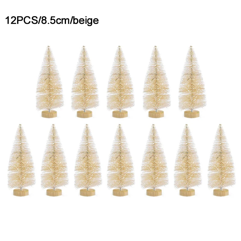 12pcs Mini Christmas Pine Tree