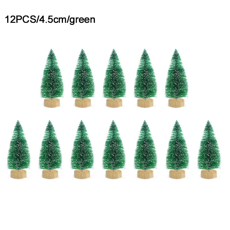 12pcs Mini Christmas Pine Tree