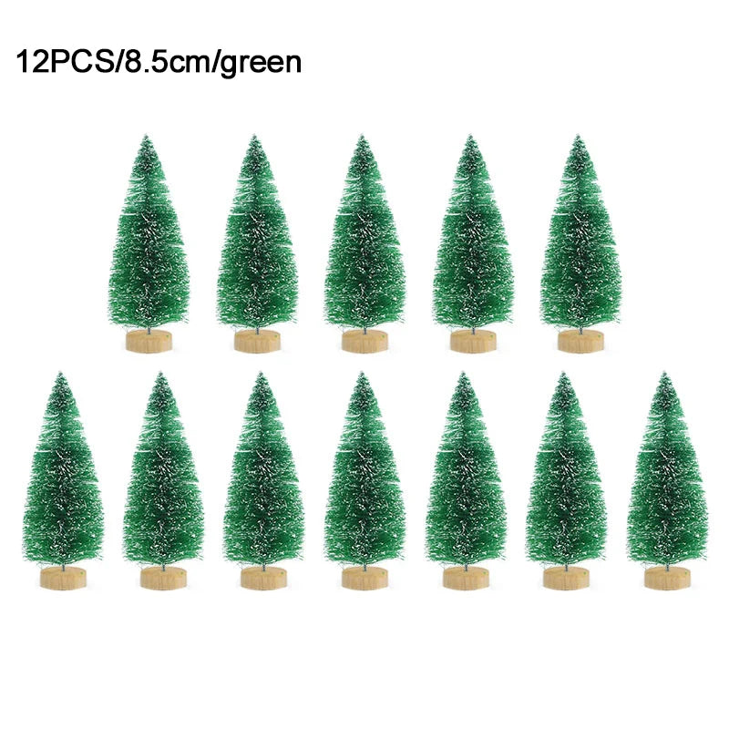 12pcs Mini Christmas Pine Tree