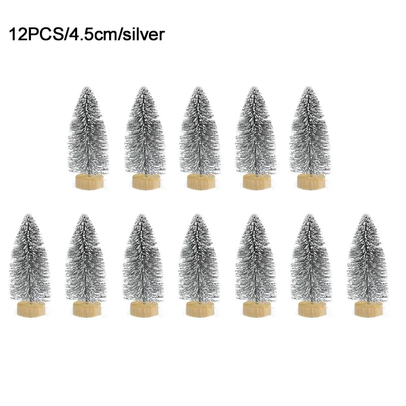 12pcs Mini Christmas Pine Tree