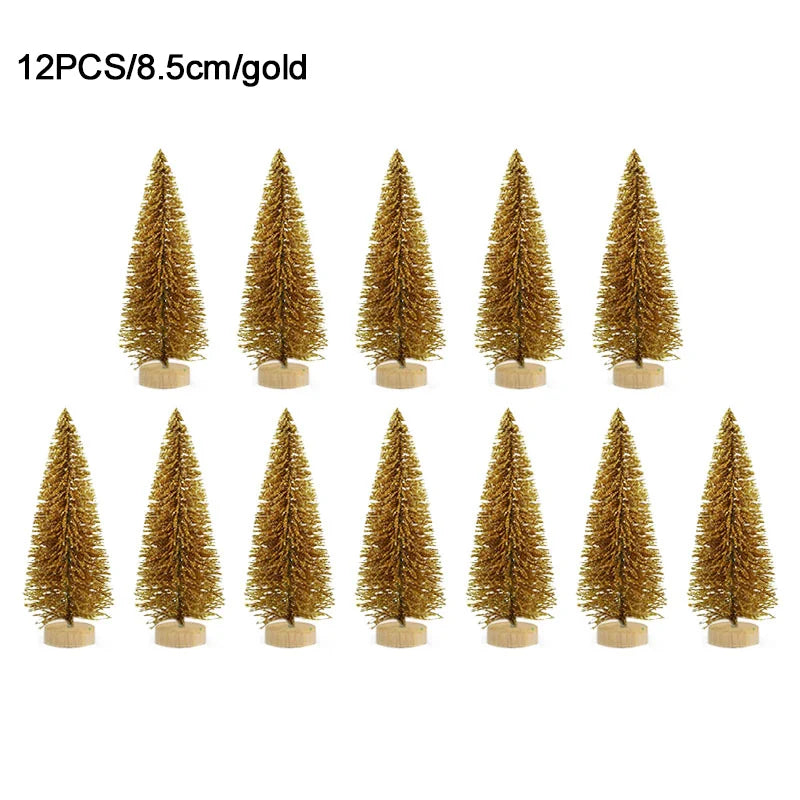 12pcs Mini Christmas Pine Tree