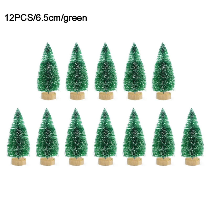 12pcs Mini Christmas Pine Tree