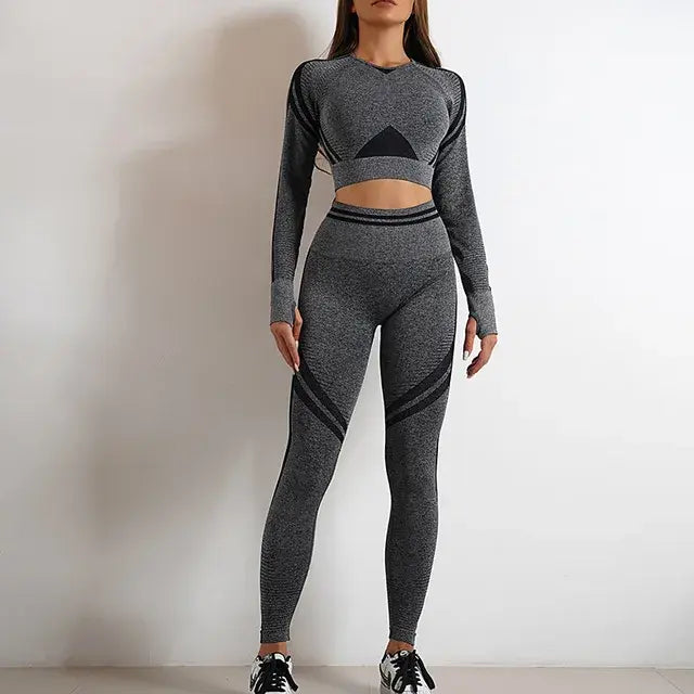 Seamless Yoga Sets Sports Fitness High Waist