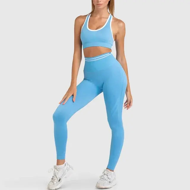 Seamless Yoga Sets Sports Fitness High Waist