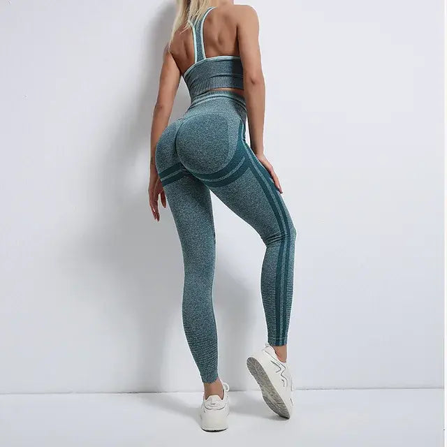 Seamless Yoga Sets Sports Fitness High Waist